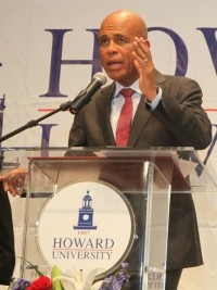 Haiti - Politic : President Martelly cheered at Howard University
