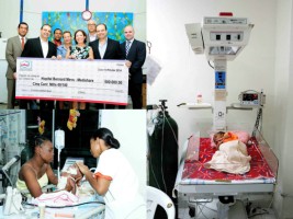 Haiti - Health : CFHCI presents a check for 500,000 Gourdes to Hospital Bernard Mevs