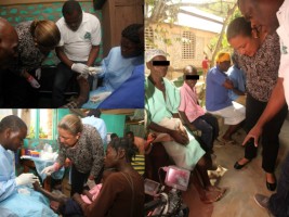 Haiti - Health : Sophia Martelly provides support to people with tungiasis