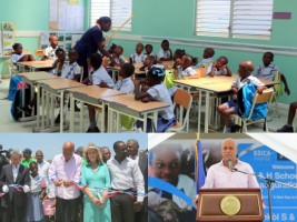 Haiti - Education : President Martelly inaugurates the School S & H in the village Ekam (Caracol)