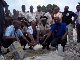 Haiti - Security : Laying the First Stone of the Sub-Police Station of Gris Gris