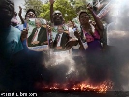 Haiti - Social : Strong tension, front the residence of J-B Aristide