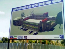 Haiti - Education : Laying the foundation stone of Lycée Roseline Vaval