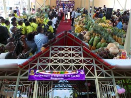 Haiti - Economy : Inauguration of fruit and vegetable market in Petionville