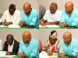 Haïti - Politique : L’Exécutif signe un accord avec 4 partis de l’opposition