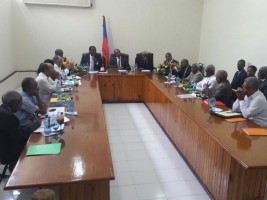 Haiti - Education: A dozen former ministers of education alongside Nesmy Manigat