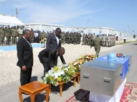 Haiti - Social : Last tribute to the Chilean peacekeeper killed in Ouanaminthe