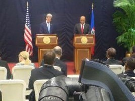Haiti - Politic : Michel Martelly and John Kerry, broadly converging views