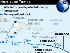 Haiti - Tomas : 72 hours before the arrival of Tomas