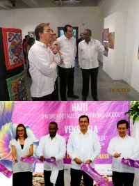 Haiti - Culture : The Bicolore floating at 5th Caribbean Cultural Festival (Mexico)