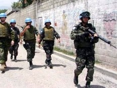 Haiti - Insecurity : The MINUSTAH military forces are deployed in the country