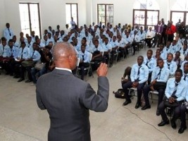 Haiti - Politic : Jocelerme Privert at the Lycée Alexandre Pétion