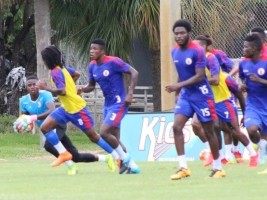 Haiti - Football : The Haitian Olympic team in training in Florida