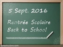 Haiti - Education : Back to school on September 5
