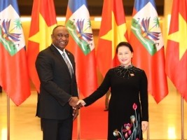 Haiti - Vietnam : Youri Latortue, talks with his Vietnamese counterpart