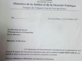 Haiti - FLASH : Two former ministers under Privert banned from leaving the territory
