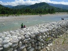 Haiti - Environment : 450 meters of gabions along the river of Port-a-Piment