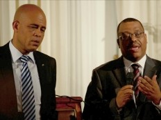Haiti - Politic : Press conference Martelly - Conille