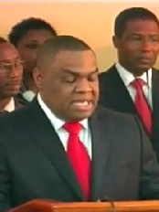 Haiti - Justice : Installation of the new Minister of Justice, Michel Brunache