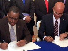 Haiti - Politics : Signature of the decree of the law on co-ownership
