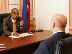 Haiti - Politic : Richard Maurasse met Michel Forst on important issues