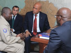 Haiti - Security : The President Martelly visited the HQ of the CIMO