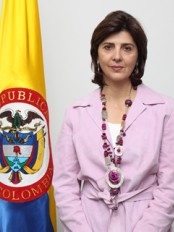Haiti - Politic : The Colombian Chancellor María Ángela Holguín in Haiti today