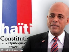 Haiti - Politic : Statements of President Martelly on the publication of the amended Constitution