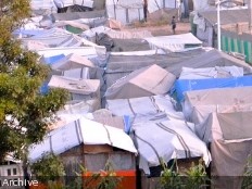 Haiti - Social : Destructions in IDP camp «Grace Village»