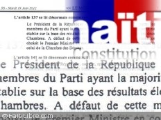 Haiti - Politic : «The error» in Article 137, who is right ?
