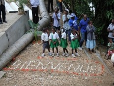 Haiti - Social : First chlorinated municipal water system, in the Central Plateau