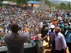 Haiti - Politic : The President Martelly on tour in the South East