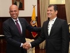 Haiti - Reconstruction : Signature of two bilateral agreements in Ecuador