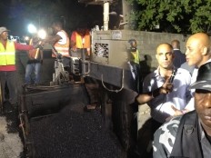 Haiti - Reconstruction : Lamothe - Martelly, inspection visit in the night
