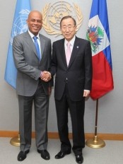 Haiti - Politic : Martelly met with Ban Ki Moon