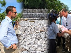 Haiti - Reconstruction : The Prince of Norway, impressed by the Haitians