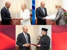 Haiti - Diplomacy : Accreditation of 3 new Ambassadors