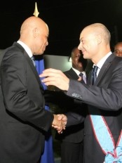 Haiti - Diplomacy : Ambassador Didier Le Bret decorated by the President Martelly