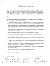 Haiti - Politic : Resolution of Opposition Parties