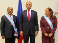 Haiti - Social : Fritz Cinéas and Mrs. Michaële Craan received the Order Honor and Merit...