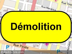 Haiti - Reconstruction : Beginning of demolition for the construction of the future City Administrative
