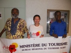 Haiti - Tourism : A Chinese journalist preparing a great reportage on Haiti