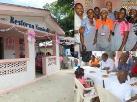 Haiti - Politic : President Martelly visited the Community Restaurant of Mesaye