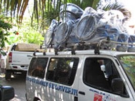 Haiti - Social : Distribution of materials to support persons with disabilities