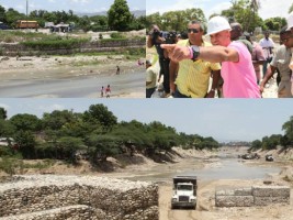 Haiti - Environment : Work to strengthen the banks of the Rivière Grise