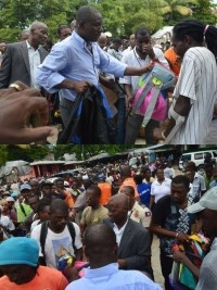 Haiti - Education : The Ministry of Social Affairs distributed 10,000 school kits
