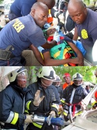 Haiti - Segurança: Fire Training Jacmel em assistência na estrada
