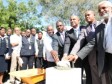 Haiti - Reconstruction : Laying the first stone of the new premises of the AGD