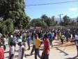 Haiti - Petit-Goâve : Students demonstrate with the opposition
