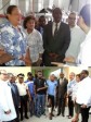 Haiti - Health : Evans Paul alongside police officers injured in the exercise of their functions
